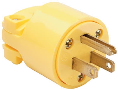 Yellow 15A Commercial Grade Plug