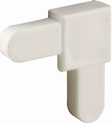 5/8 x 1/4-Inch White Square-Cut Screen Frame Corners for Mobile Homes, 20-Pack