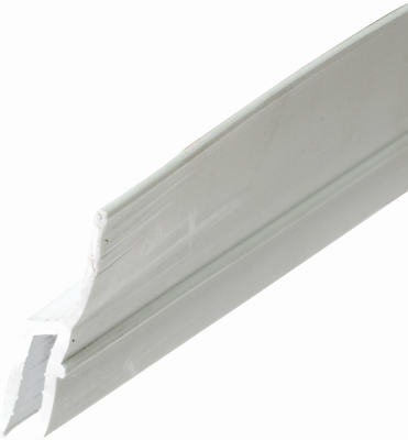 3/32 x 1 x 72-Inch Rigid White Window Frame with Vinyl Lip