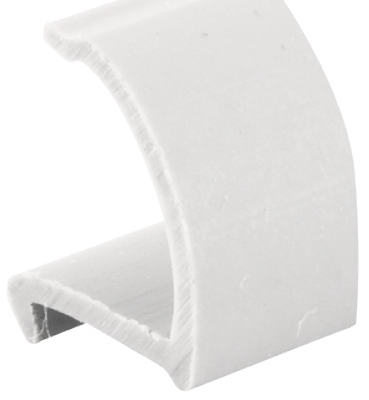 72-Inch White Snap-In Rigid Vinyl Glass Retainer