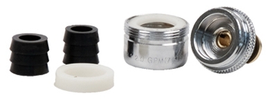 Faucet Aerator, Clamp-Fit, Chrome-Plated Brass