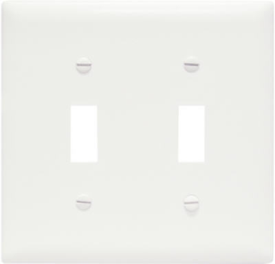 White 2-Toggle Opening Urea Wall Plate