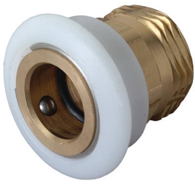 Dishwasher Snap Coupling, Male, Chrome-Plated Brass, 3/4-In.