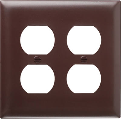 Brown 2-Duplex Urea Wall Plate