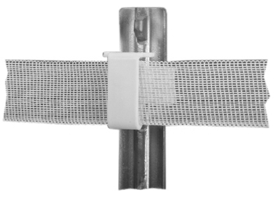 Electric Fence Insulator, Studded T-Post, White