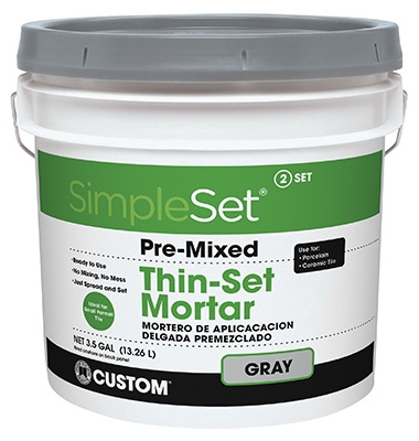 Pre-Mixed Ceramic Tile Thin-Set Mortar, 3.5-Gal.