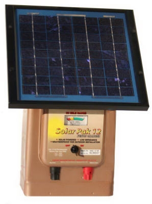 Parmak Electric Fence Charger, 30-Mile, Low Impedance, Solar Pak, 12-Volt Battery