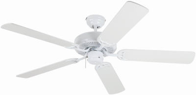 Contractor's Choice Ceiling Fan, White, 5 Blades, 52-In.