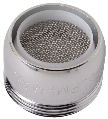 Faucet Aerator, Dual Thread, Low Flow, Chrome-Plated Brass, 15/16 & 55/64-In. x  27-Thread