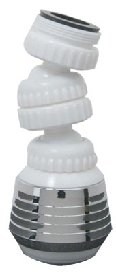 Faucet Aerator, Swivel, Low Flow, Chrome, Dual Thread, 15/16 & 55/64-In. x  27-Thread