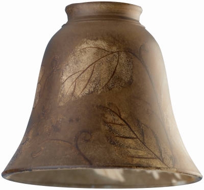 Hand-Painted Leaf Glass Ceiling Fan Light Shades, Must Purchase in Quantities of 4