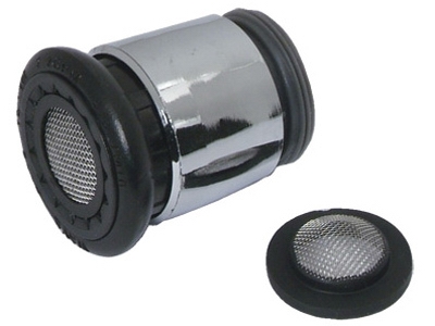Faucet Aerator, 2-Stage, Chrome, 15/16-In. & 55/64-In. x 27-Thread