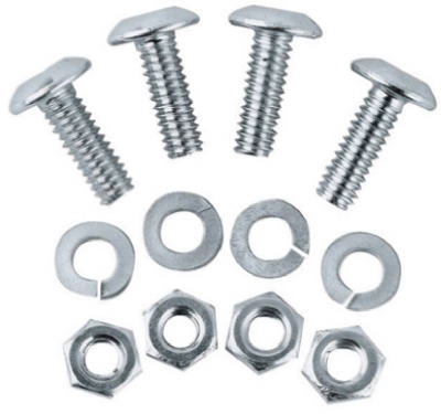 License Plate Fastener, Stainless Steel, 4-Pk.