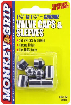 8-Piece Chrome Cap & Sleeve