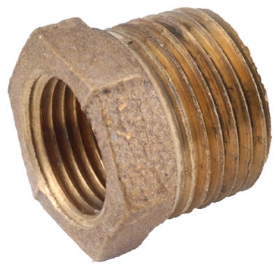 Pipe Fitting, Red Brass Hex Bushing, Lead Free, 1 x 3/4-In.