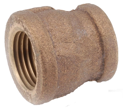 Pipe Fitting, Red Brass Reducing Coupling, Lead Free, 1 x 3/4-In.