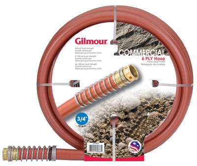 25 Series Commercial Hose, 6-Ply Red Rubber & Vinyl, 3/4-In. x 100-Ft.