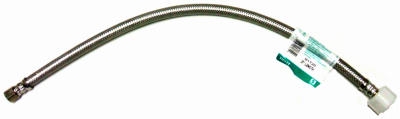 20-In. Toilet Connector, Braided Stainless Steel, 3/8 Compression x 7/8-In. Female Ballcock Thread