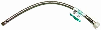 16-In. Toilet Connector, Braided Stainless Steel, 3/8 Compression x 7/8-In. Female Ballcock Thread