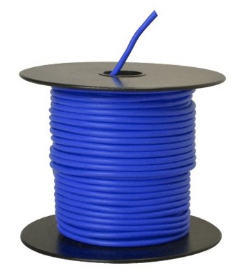 Primary Wire, Blue PVC, 14-Ga. Stranded Copper, 100', Sold In Store by the Foot