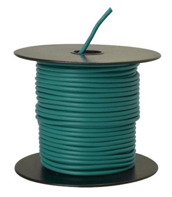 Primary Wire, Green PVC, 14-Ga. Stranded Copper, 100', Sold In Store by the Foot