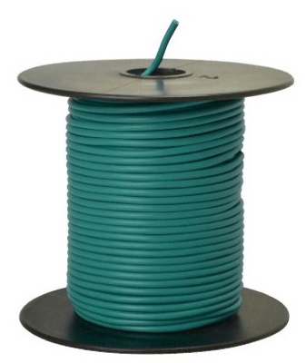 Primary Wire, Green PVC, 18-Ga. Stranded Copper, 100', Sold In Store by the Foot