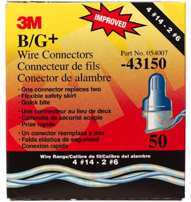 Scotchlok B/G+ Wire Connector, 8-14 AWG, 50-Pk.