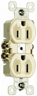 15A125VIvory2 Pole3 Wire GroundingStandard Duplex Outlet,