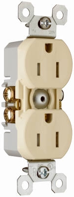 10-Pack Ivory 15-Amp 125-Volt Grounded Duplex Outlet