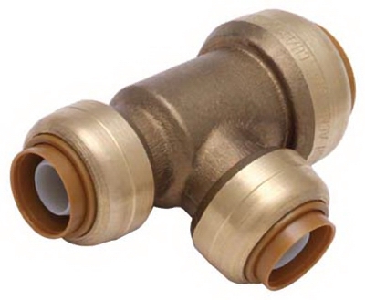 3/4 x 1/2 x 3/4-In. Reducing Pipe Tee, Lead-Free