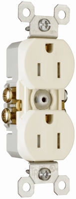 10-Pack Light Almond 15-Amp 125-Volt Grounded Duplex Outlet
