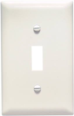 Wall Plate, 1 Toggle, Almond Nylon, 10-Pk