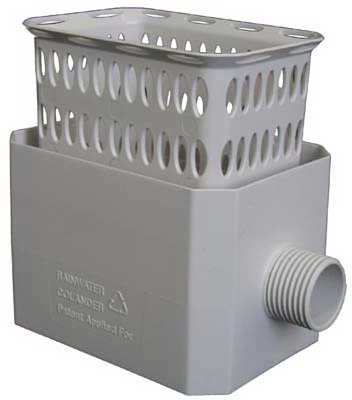 Catch A Raindrop Harvesting Rainwater Colander, White, Fits Most 3 x 4-In. Downspouts