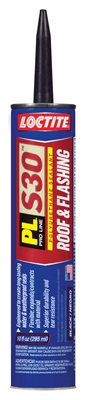 PL S30 Roof & Flashing Polyurethane Sealant, Black, 10-oz. Cartridge