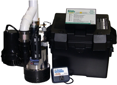 Battery-Backup Sump Pump System, .5-HP Motor