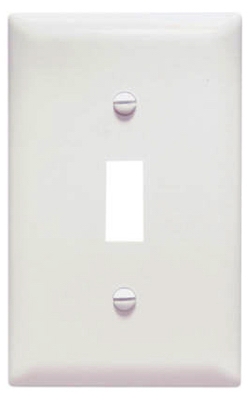 Urea Wall Plate, Single Toggle, White