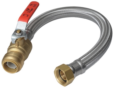 Water Heater Connector Pipe, Braided Stainless Steel, 3/4 x 3/4 x FIP x 18-In.