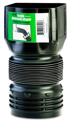 Flex Drain Downspout Adapter, 3 x 4 x 4-In.