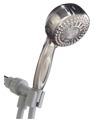 Showerhead, Handheld, 5 Settings, Brushed Nickel
