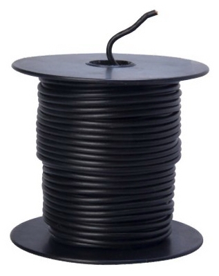 Primary Wire, Black PVC, 16-Ga. Stranded Copper, 100', Sold In Store by the Foot