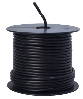 Primary Wire, Black PVC, 12-Ga. Stranded Copper, 100', Sold In Store by the Foot