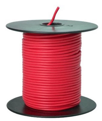 Primary Wire, Red PVC, 18-Ga. Stranded Copper, 100', Sold In Store by the Foot