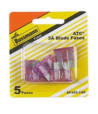 3A Blade Fuses, Violet, 5-Pc.