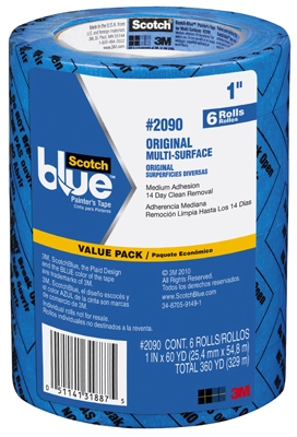 Blue Painter's Tape, 24 mm x 55m, 6-Pk.