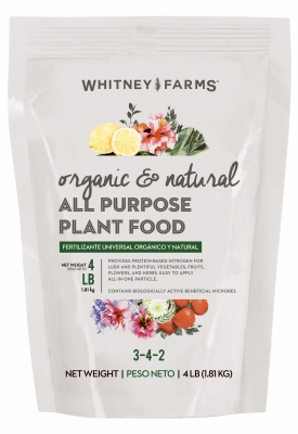 Organic & Natural Plant Food, All-Purpose, 3-4-2, 4-Lbs.