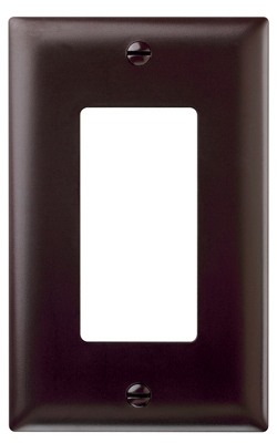 Wall Plate, Single, Brown Nylon