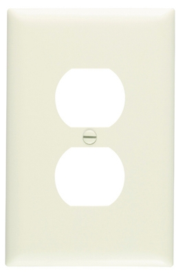 Legrand One Duplex Outlet Opening Nylone Wall Plate, One Gang, Almond