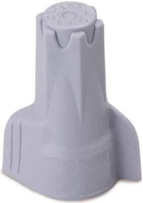Wire Connector, Hexlock Screw-On, 18-6 AWG, Gray, 3-Pk.