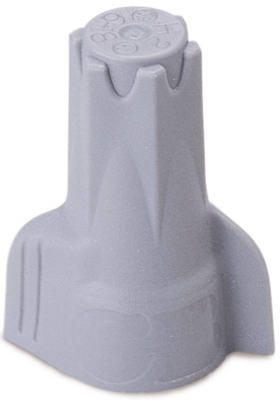 Wire Connector, Hexlock Screw-On, 18-6 AWG, Gray, 15-Pk.