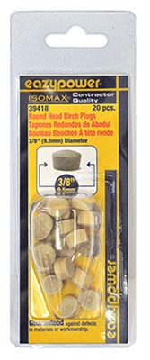 Round Head Plug, 3/8-In., 20-Pk.
